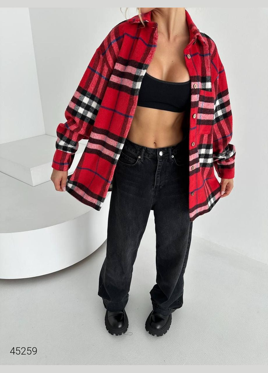 Тепла жіноча сорочка в клітку Liton (303775600)