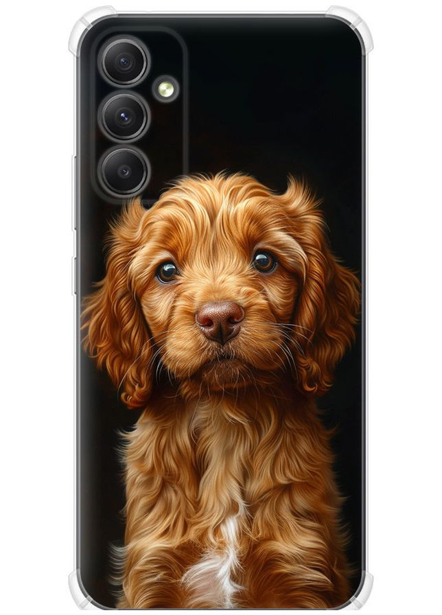 Силикон с усиленными углами чехол 'Cocker spaniel на черном фоне' для Endorphone Samsung Galaxy A34 A346E (292255056)