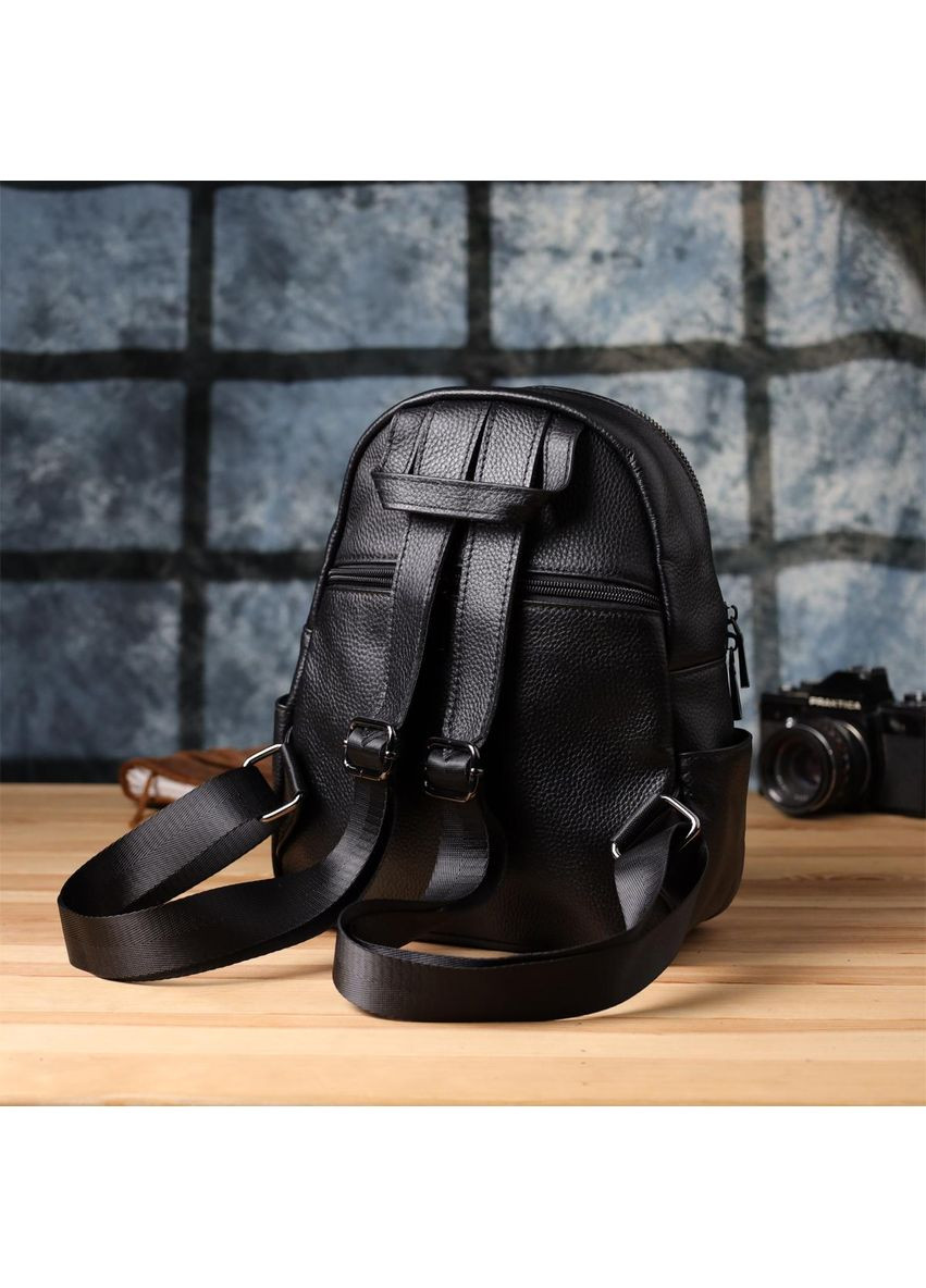 Рюкзак женский кожаный 10 л городской маленький Черный 39592 Vintage (355884772)