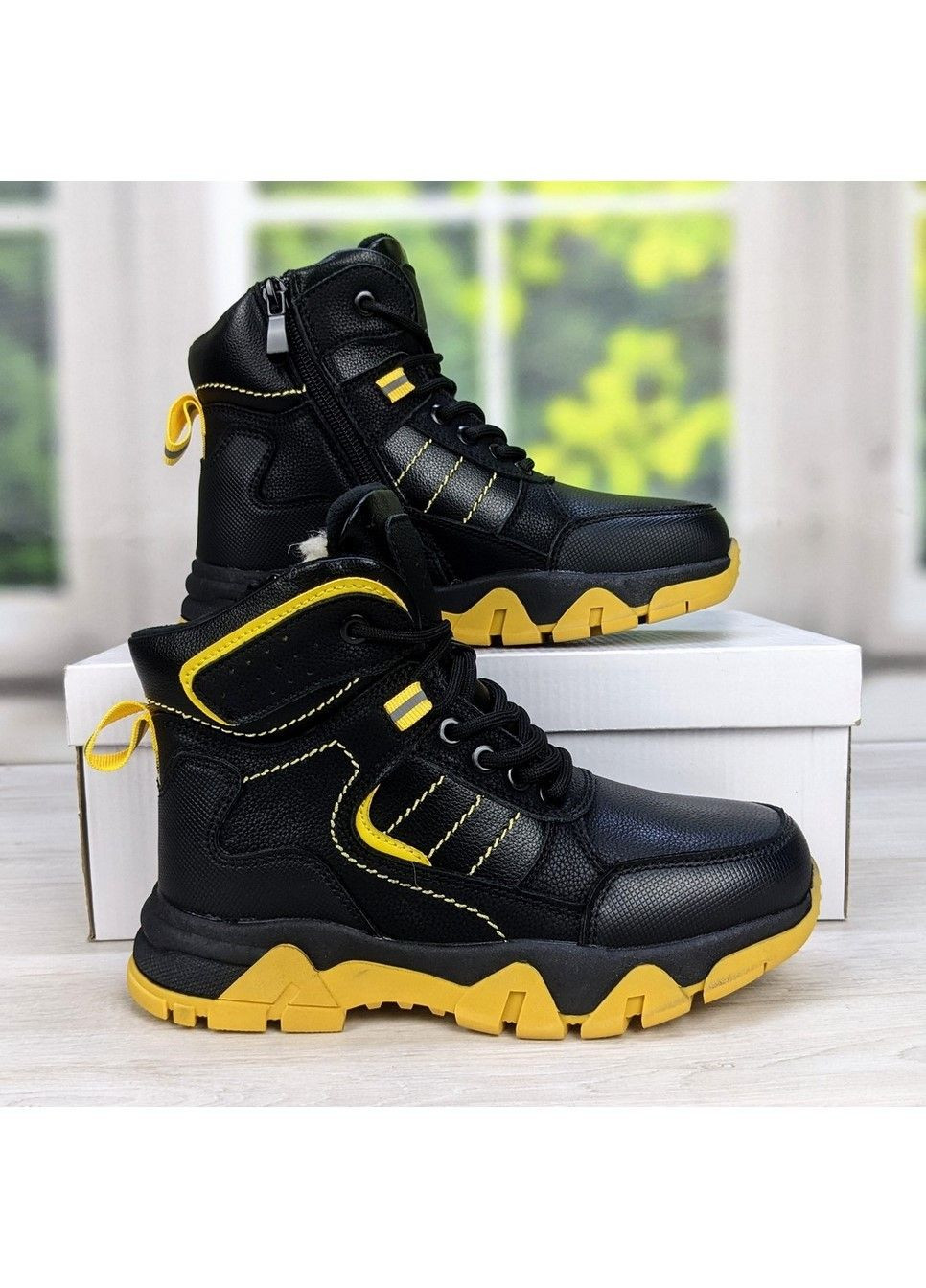 Черные повседневные зимние ботинки зимние для мальчика Paliament