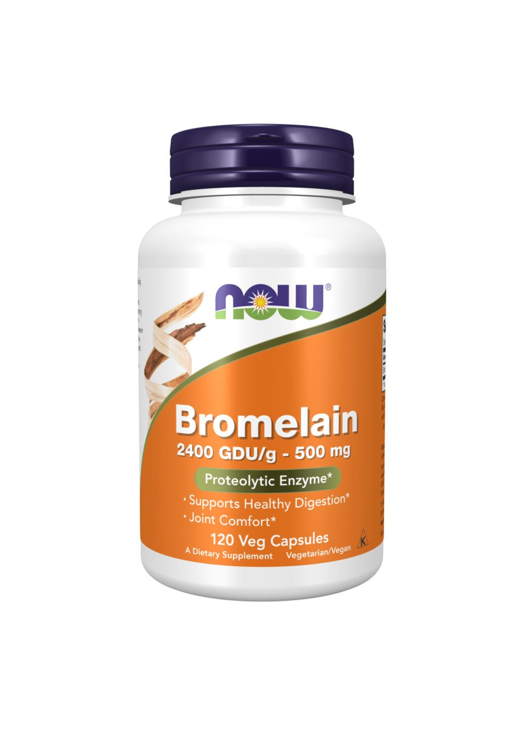 Бромелайн 500мг для пищеварения 120 капсул поддержка суставов Now Foods (367956728)