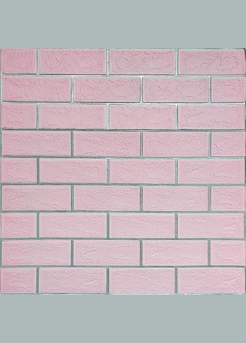 Панель стеновая 70*70cm*5mm розовый кирпич с серебром (D) SW00001501 Sticker Wall (300242230)
