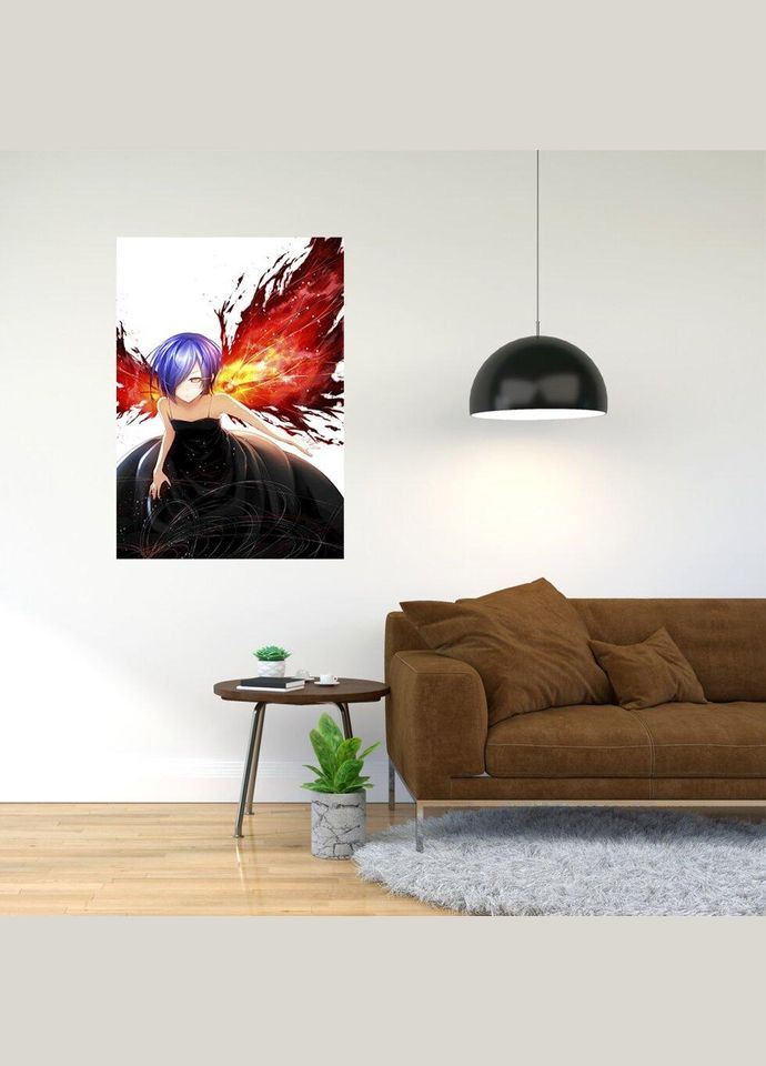 Плакат- з принтом "Tokyo Ghoul - Токійський гуль (манга у жанрі темного фентезі аніме) 7" А1 Кавун постер (316210320)