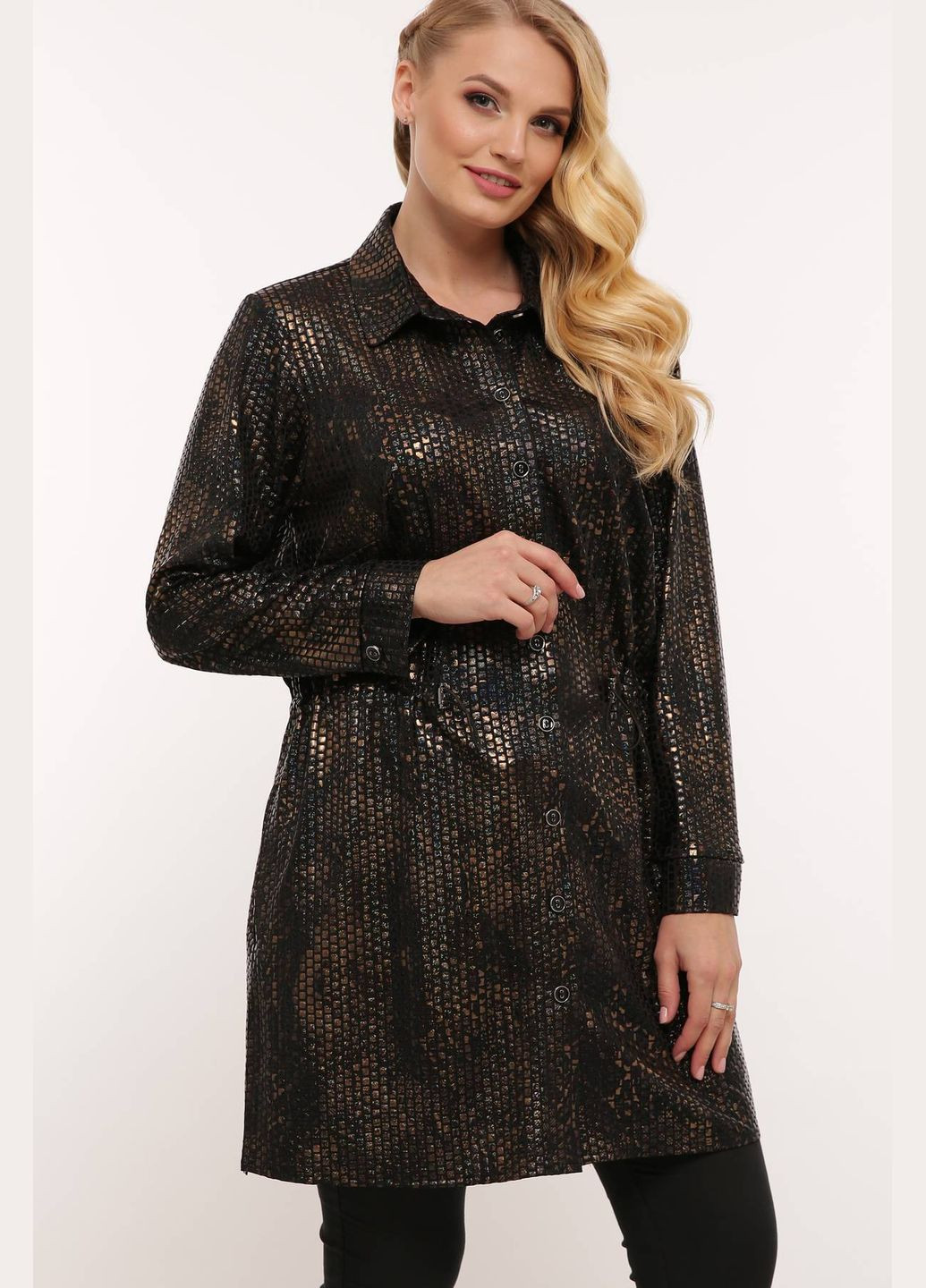 Довга сорочка з куліскою (соти) ДЕЙЗІ коричневий Tatiana (347595162)