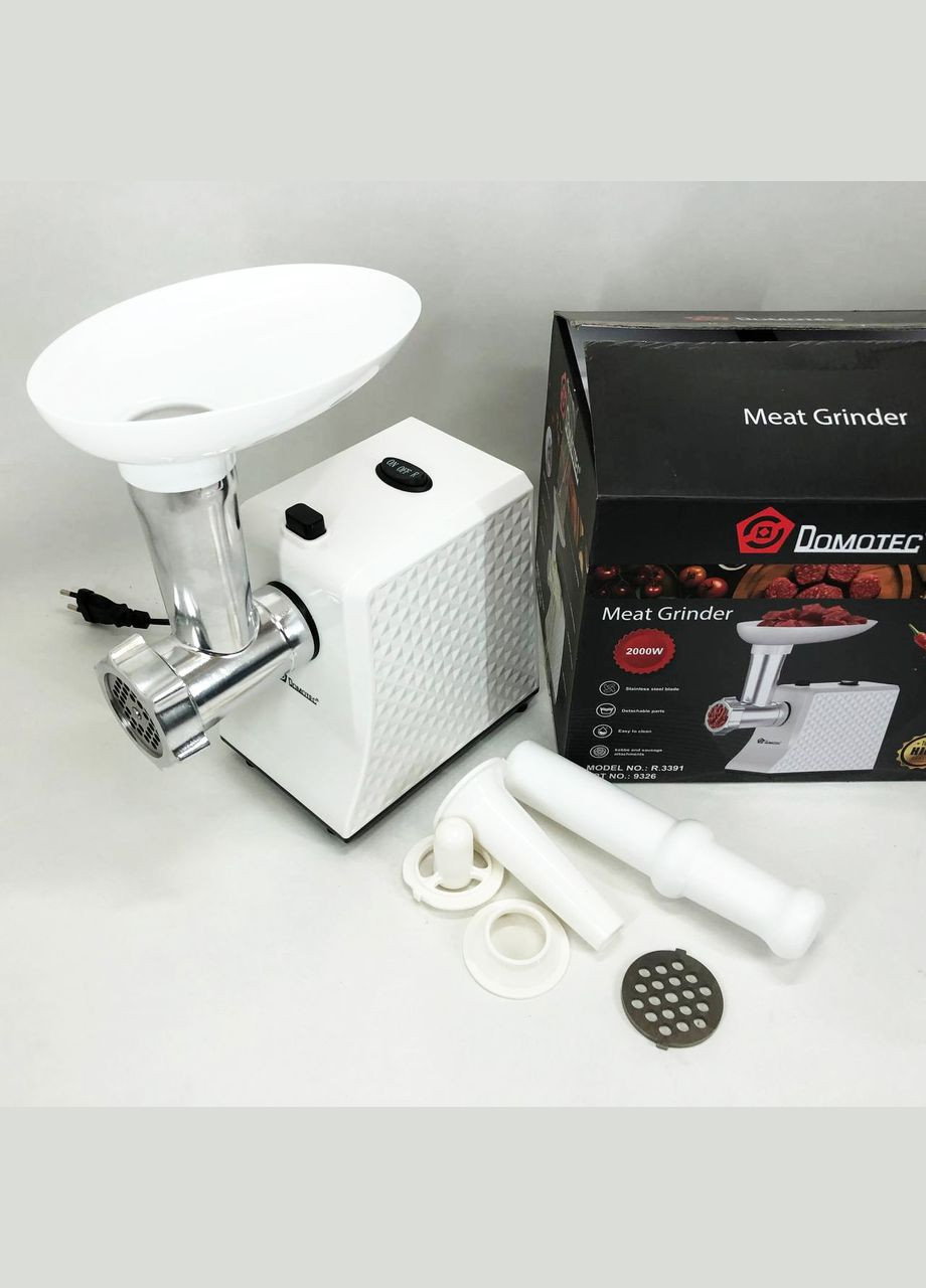 Электромясорубка с реверсом R3391 2000 W, Мясорубка многофункциональная, HP-412 Томатная мясорубка Domotec (349512171)