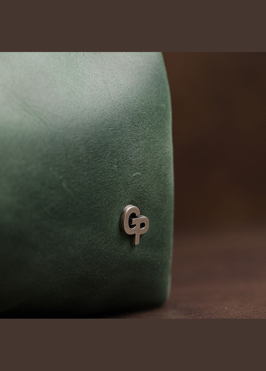 Кожаная косметичка унисекс 11571 Зеленый Grande Pelle (331908243)