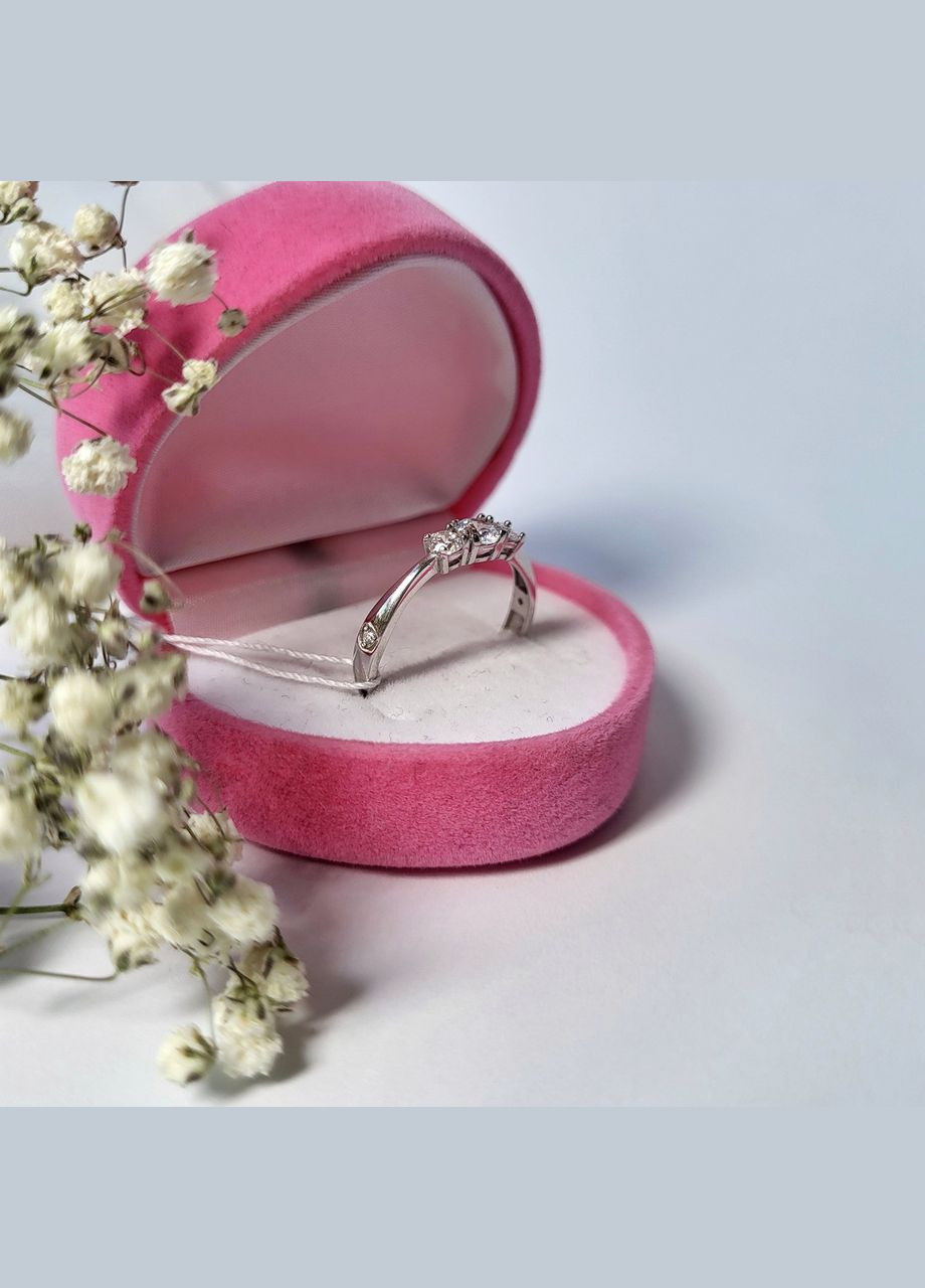 Серебряное кольцо с Белыми камнями размер серебро 925 пробы Родированное 1181к 1.35г No Brand (306741546)