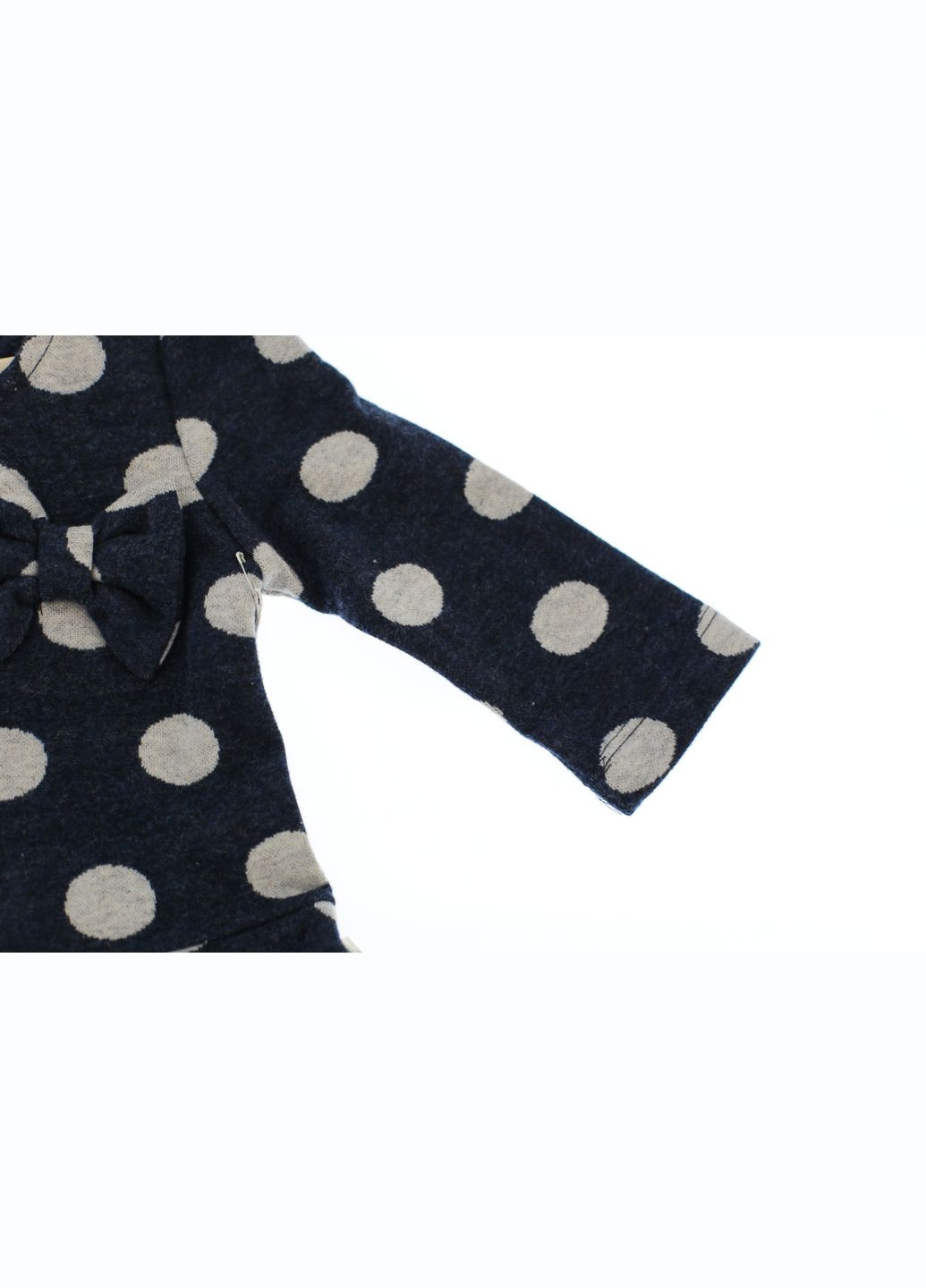 Синее платье с длинным рукавом флисовое в горошек синее 92 см (34707) BABYKROHA (323469935)