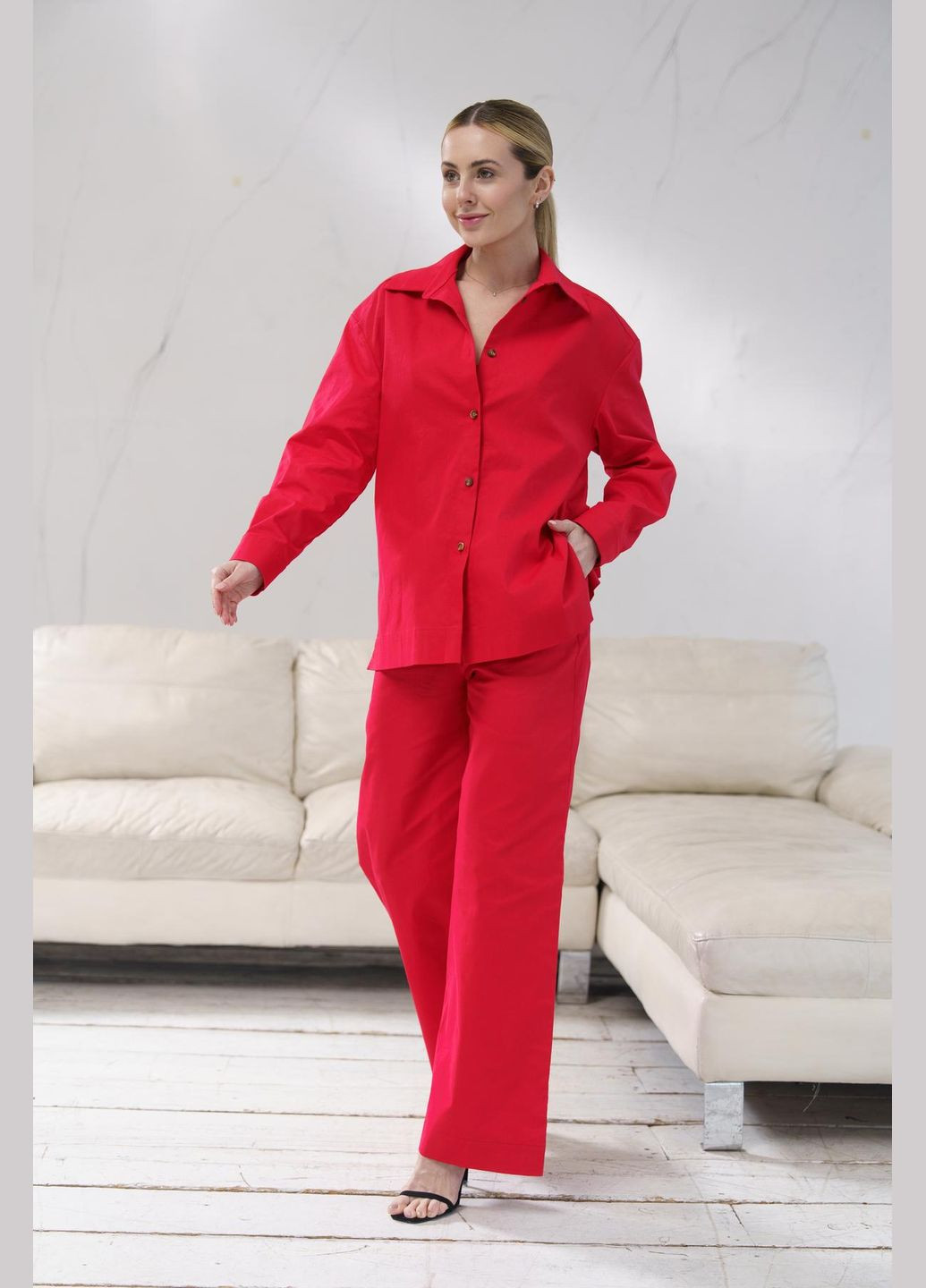 Жіночий костюм "Alessandra long” малиновий No Brand (360072068)