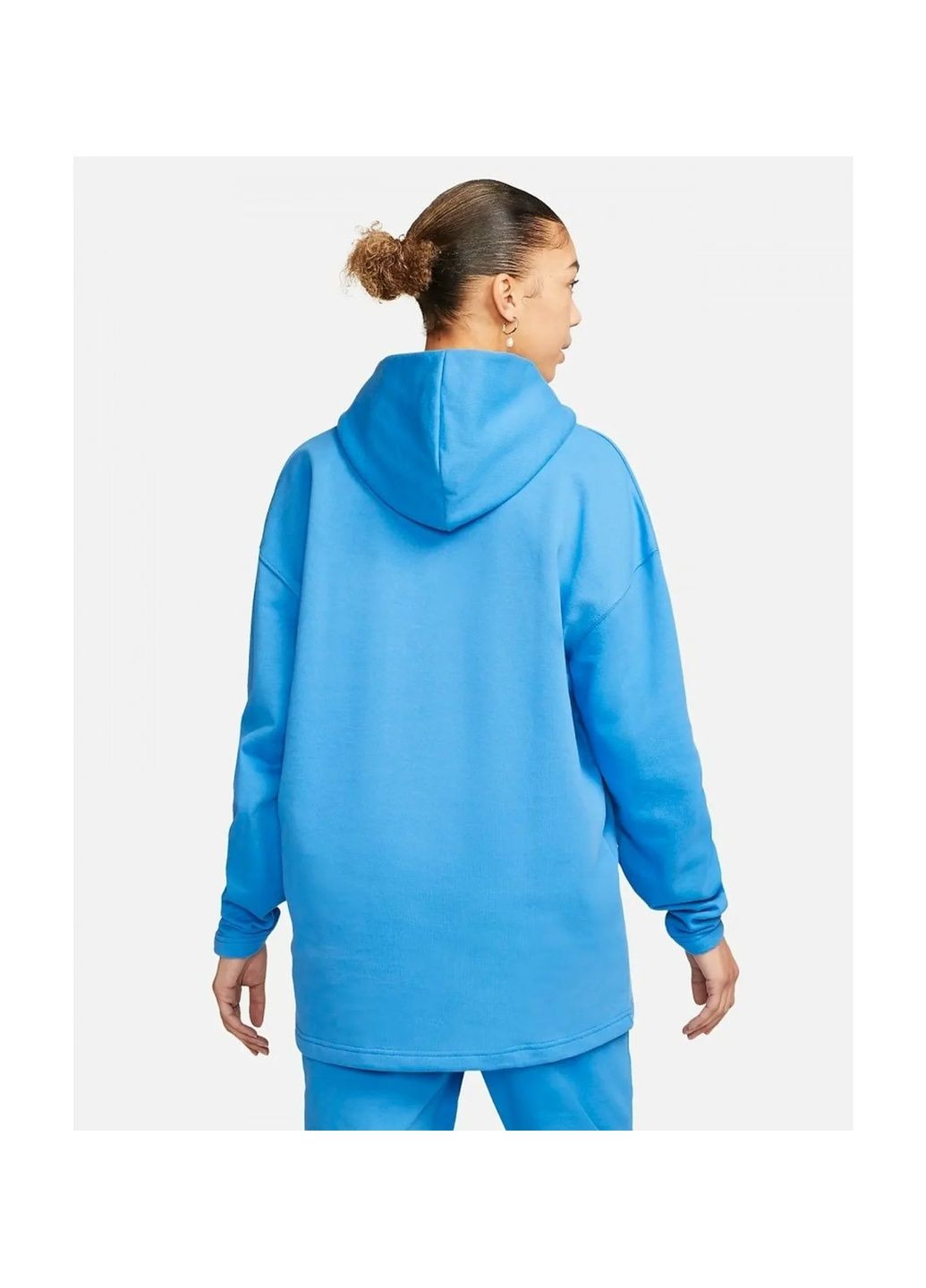 Худі унісекс Sportswear Oversized Fleece Funnel-Neck Light Blue Nike (364662324)