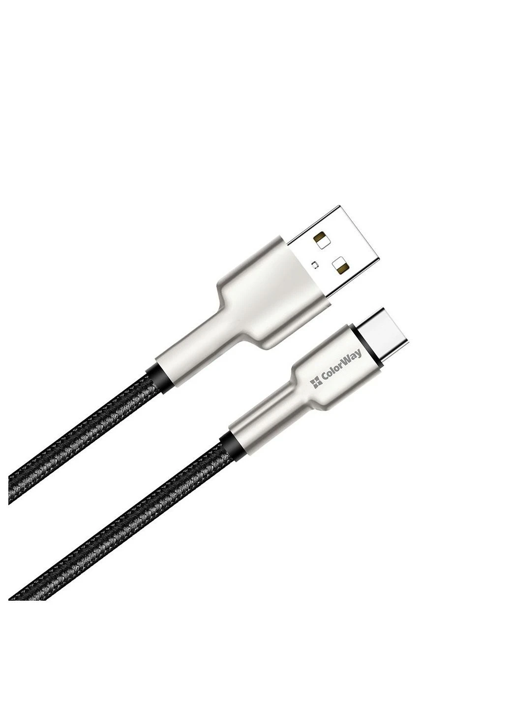Дата кабель (ek19307) Colorway USB 2.0 AM to USB-C 1.0m head metal black (391677220)