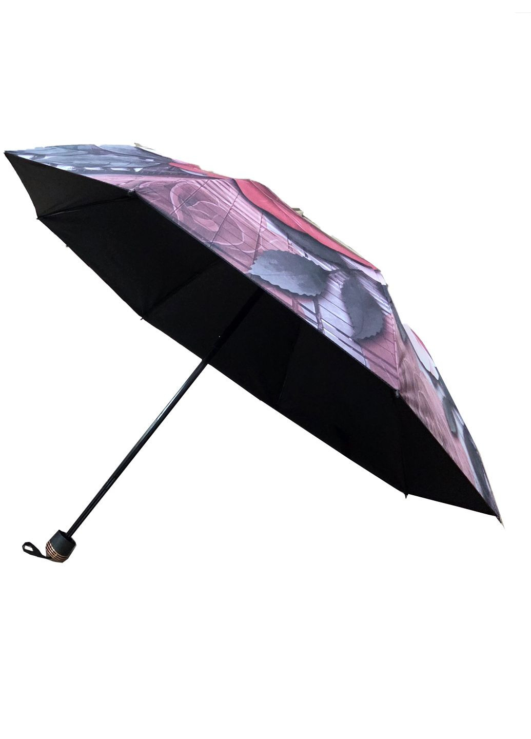 Світло-червона парасолька жіноча механика троянди Luvete середня система антивітер (336549814)