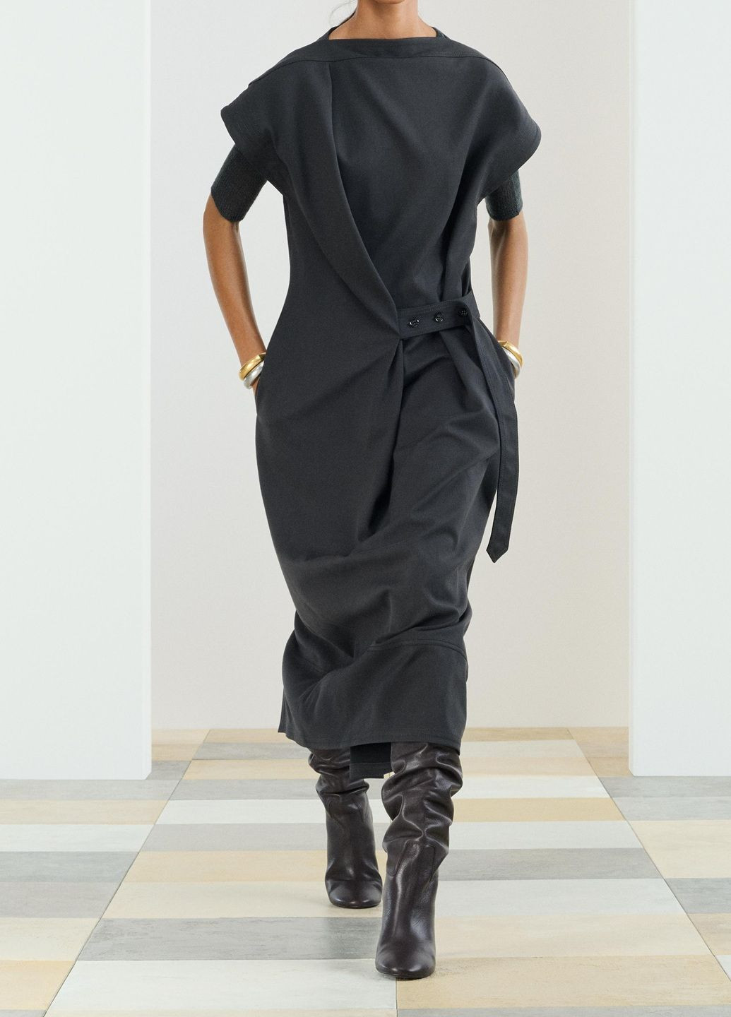 Сіра сукня Zara однотонна