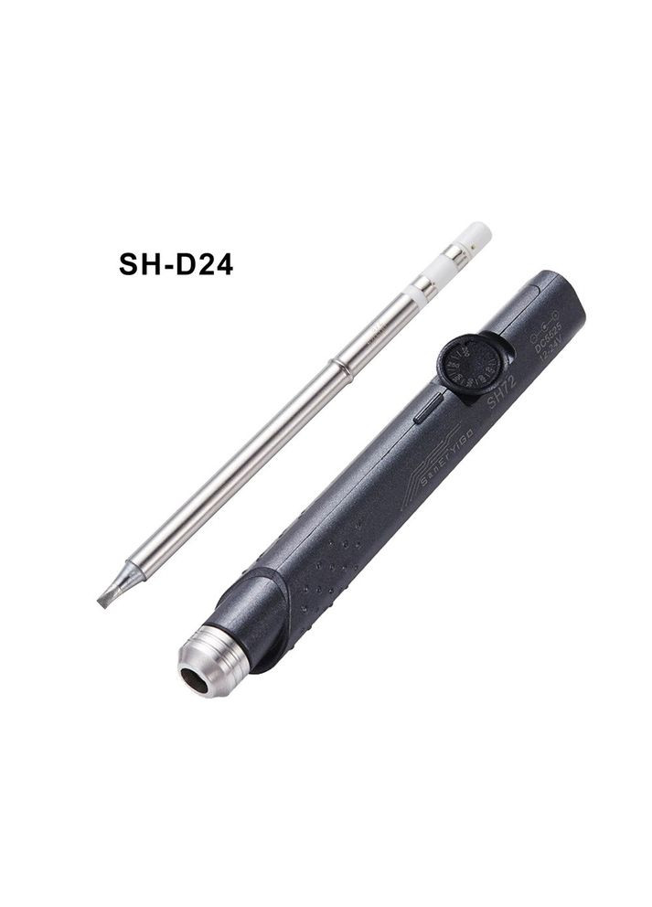 Паяльник портативний Saneryigo SH72 з регулюванням температури 220-400 градусів, 65Вт, 12-24V, з жалом D24 No Brand (300577750)