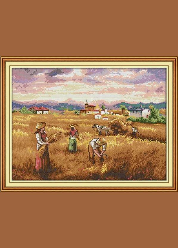 Набір для вишивання за нанесеною на канву схемою "Autumn harvest". AIDA 14CT printed, 52*39 см Joy Sunday (313613593)