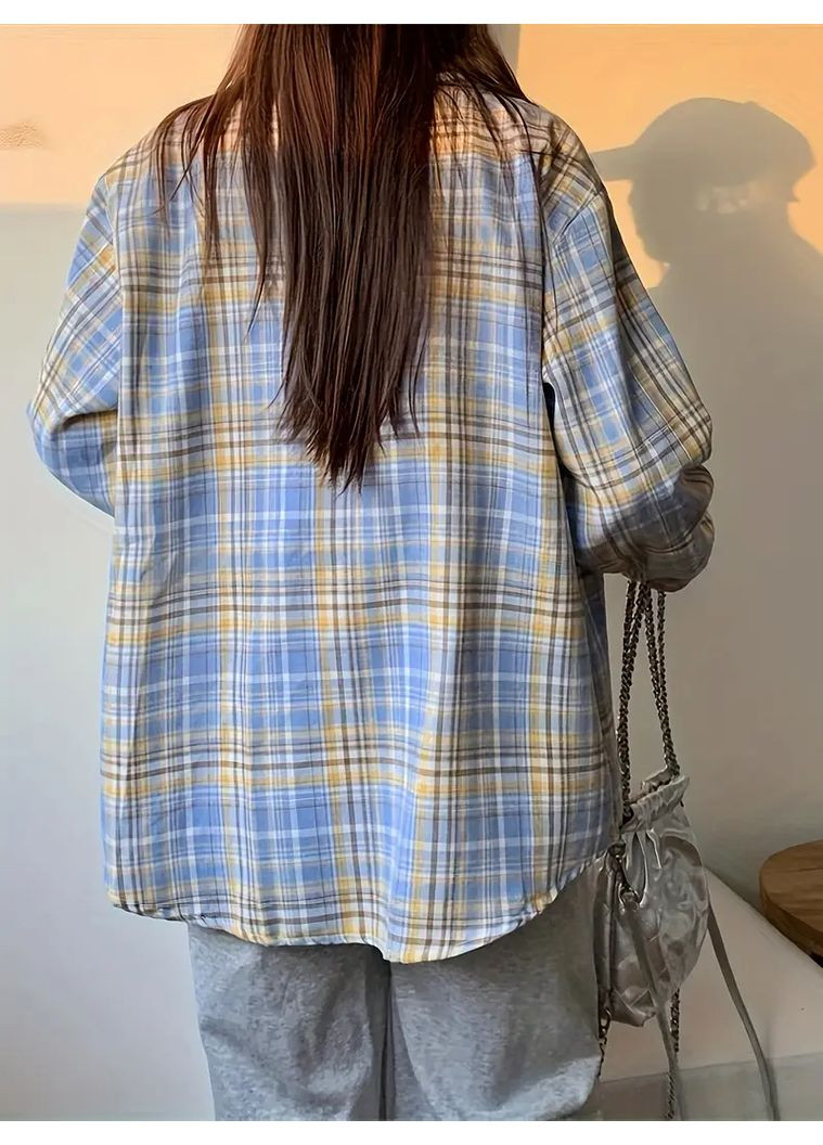 Сорочка жіноча повсякденна в клітинку-One-size(S-L) No Brand (360554982)