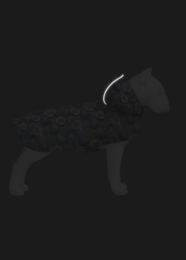 Дощовик-накидка з капюшоном для собак Clothes, малюнок "Інжир",, А 26-29 см, B 32-41 см, С 21-26 см WAUDOG (322002556)