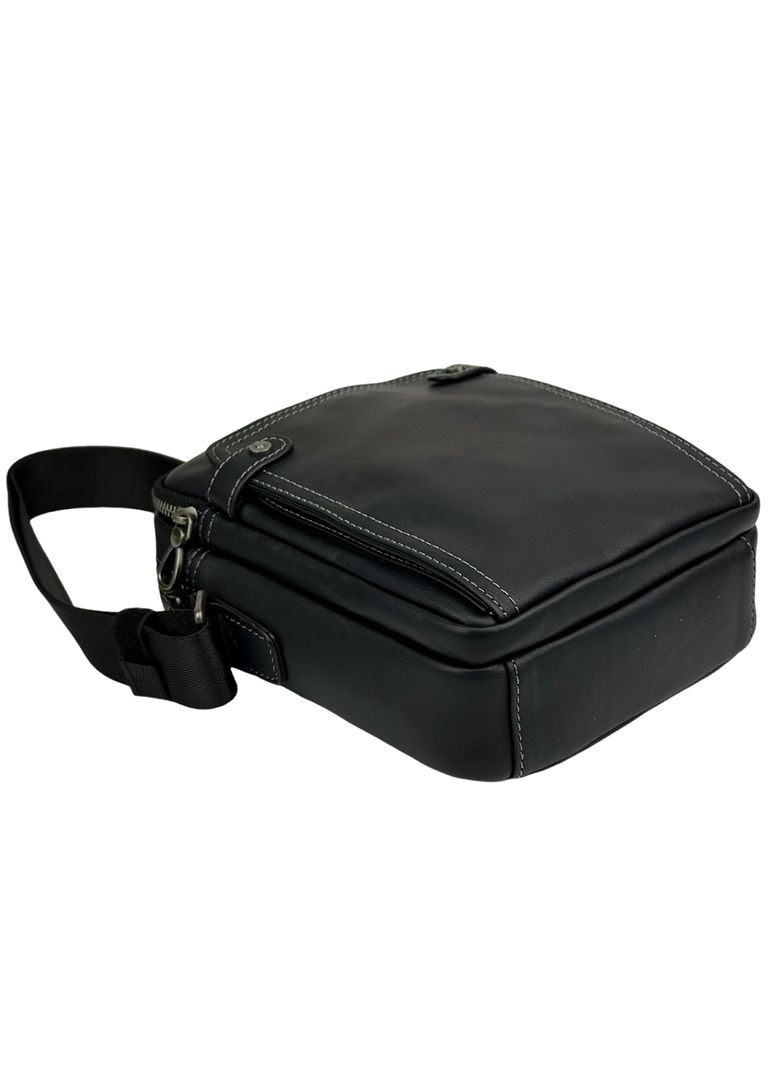 Сумка через плечо мужская кожаная черная RoyalBag 8911A (308791804)