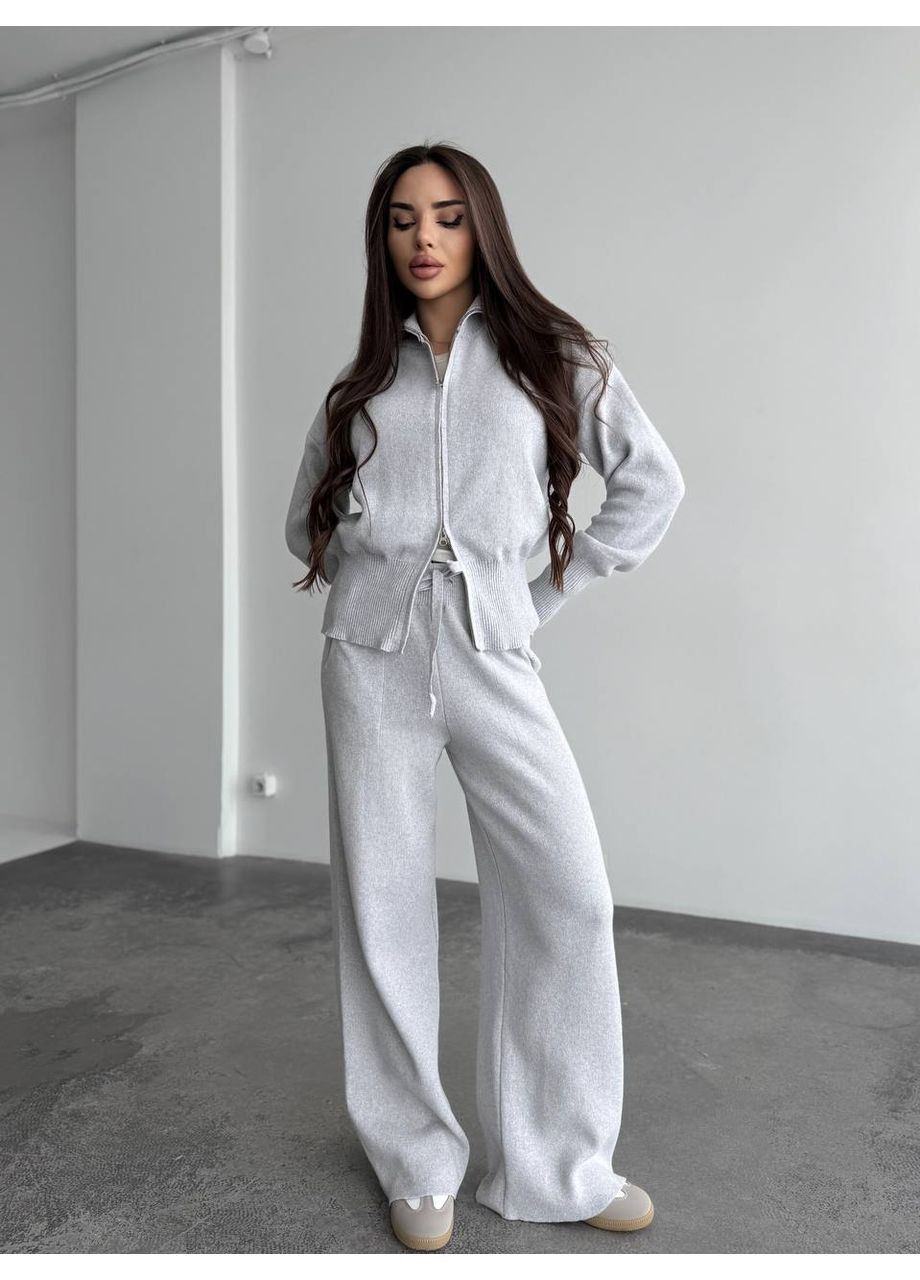 Женский прогулочный костюм серого цвета 35954 No Brand (368969351)