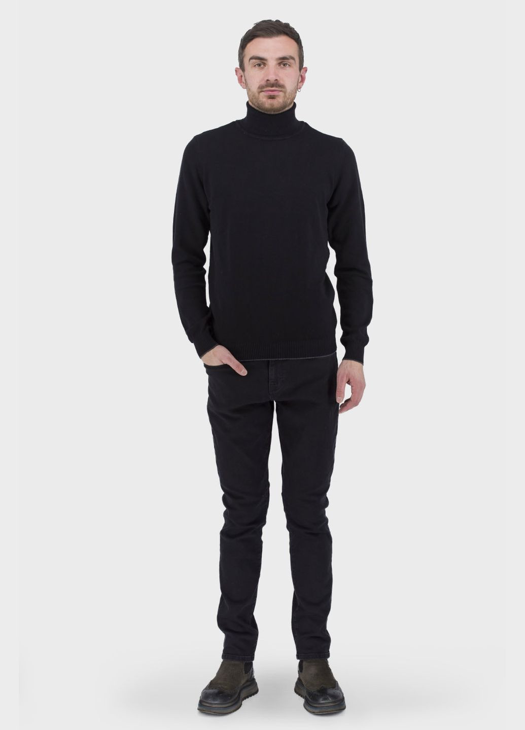 Чоловіча класична однотонна кофта-гольф без застібки для осені та весни (, ), 33407 Buke (329727125)