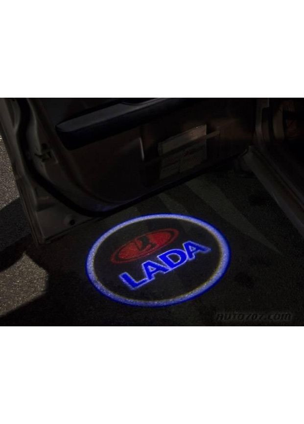 Логотип подсветка двери Лада Lazer door logo RED LADA (369473789)