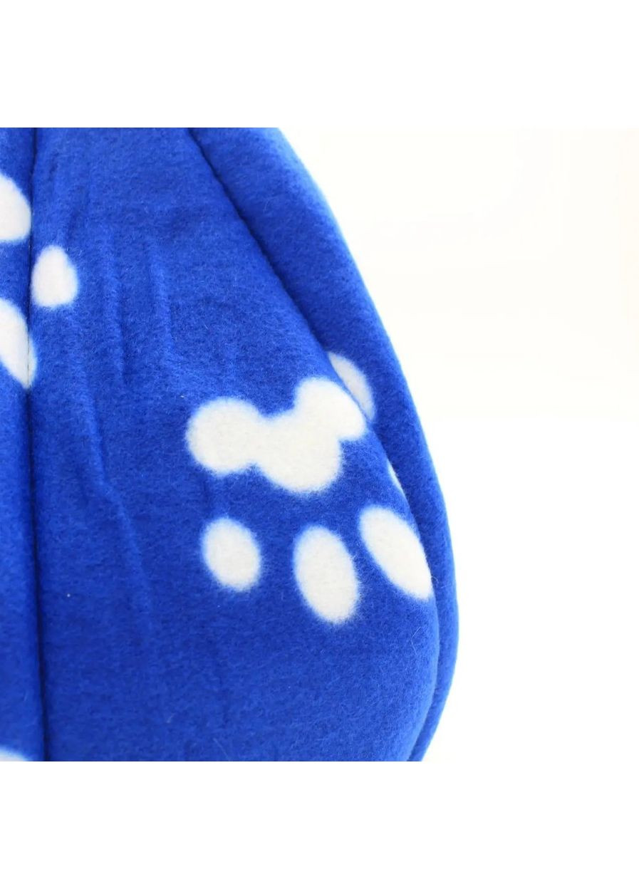 Будиночок для собак та кішок Pet Hut, 29х25х26 см, Синій, Лапки / Домашній м'який будиночок-лежанка для тварин No Brand (360648083)