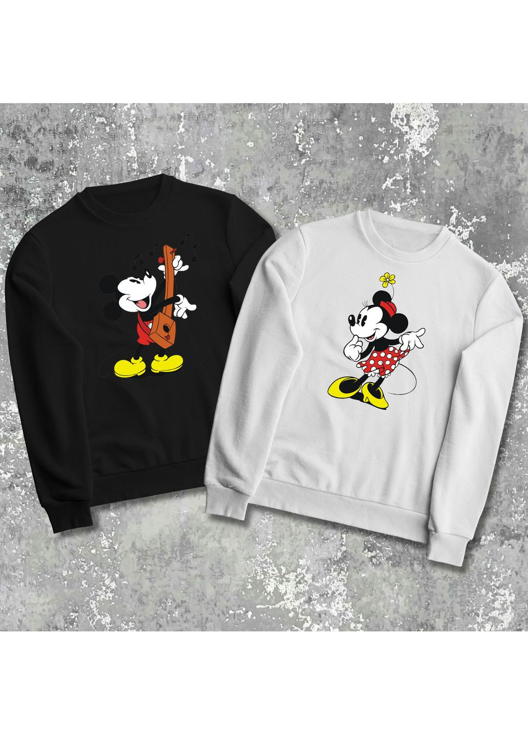 Парні світшоти з принтом - Міккі маус! Hand Made (361266354)