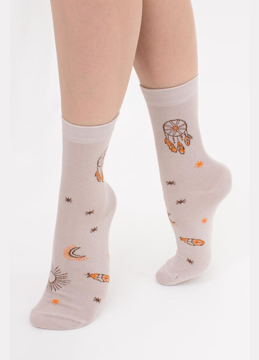 Белые носки женские Giulia абстрактные (302297502)