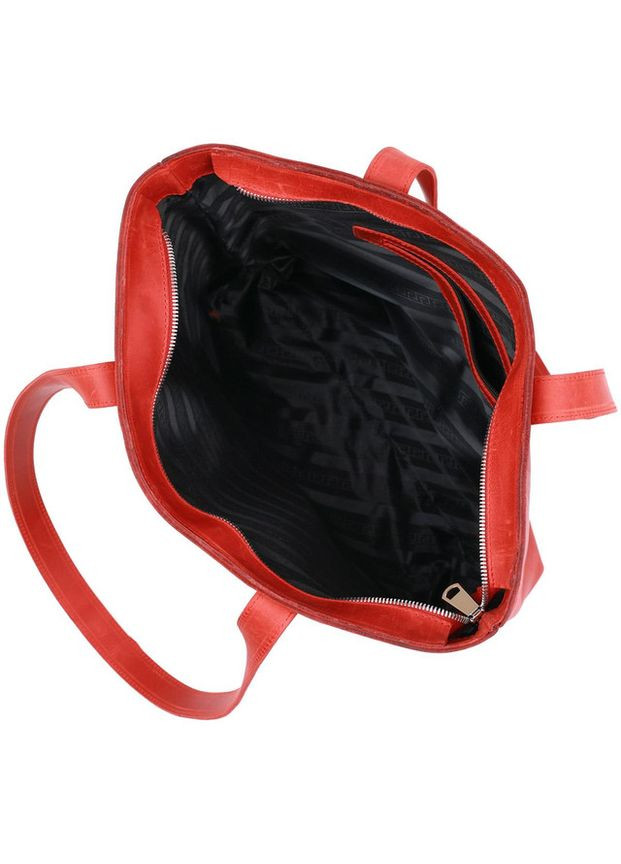 Сумка шоппер жіноча з натуральної шкіри на плече середня Червоний 39159 Shvigel (353302631)