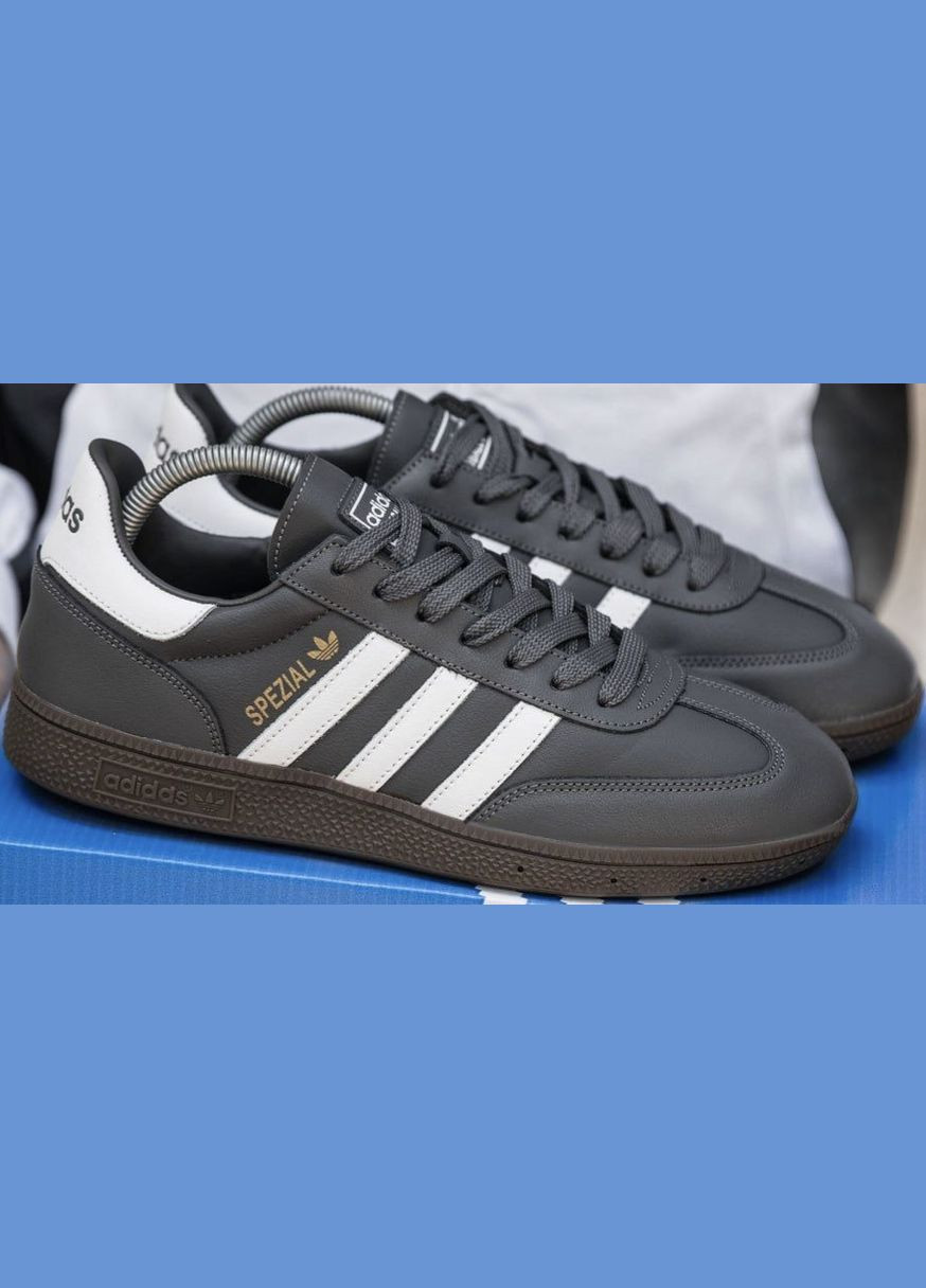 Темно-серые всесезонные мужские кроссовки No Brand Adidas Spezial