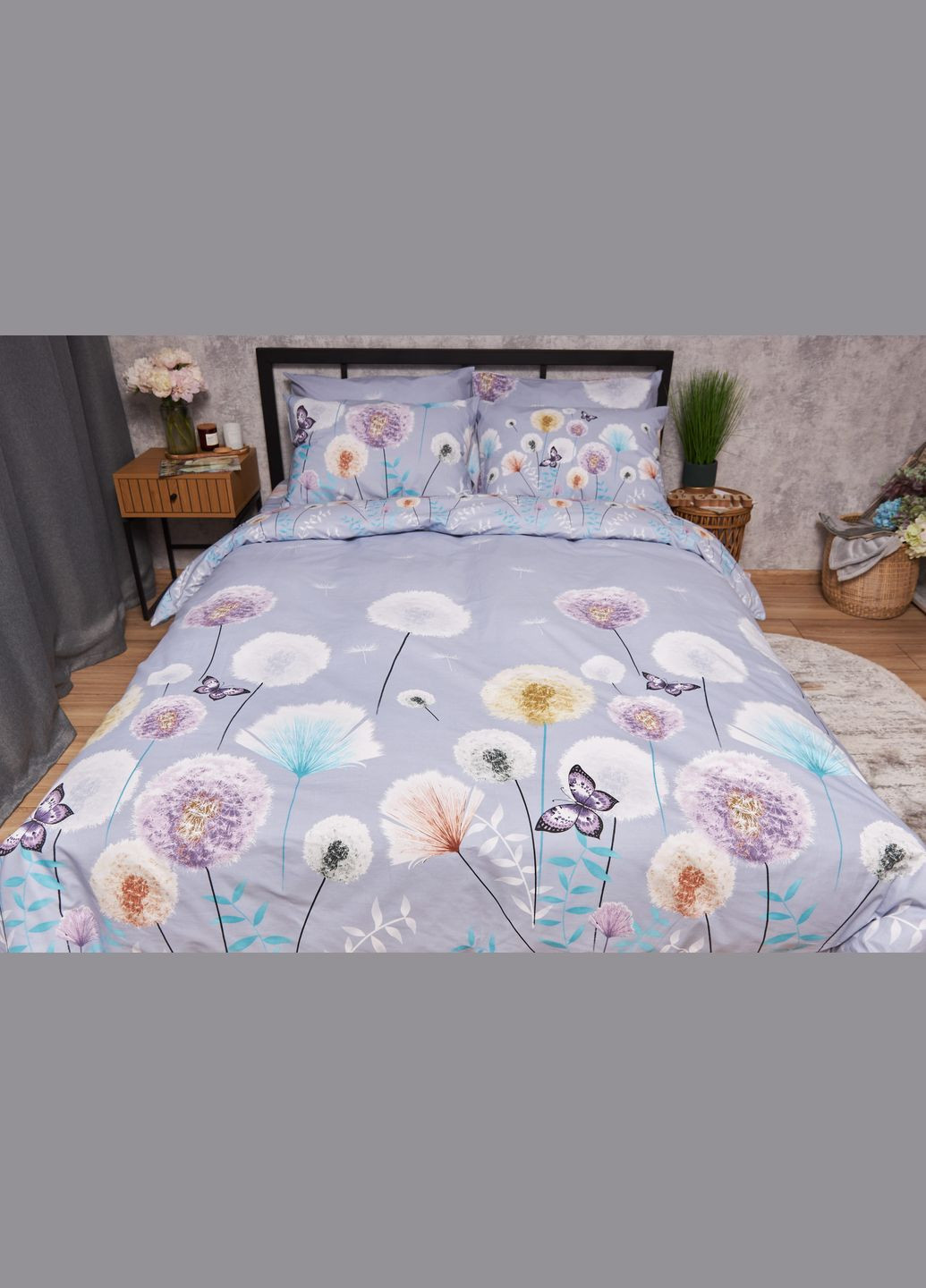 Комплект постельного белья Бязь Gold Люкс «» King Size 220x240 наволочки 4х70х70 (MS-820005569) Moon&Star Dandelion Dreams (302973874)