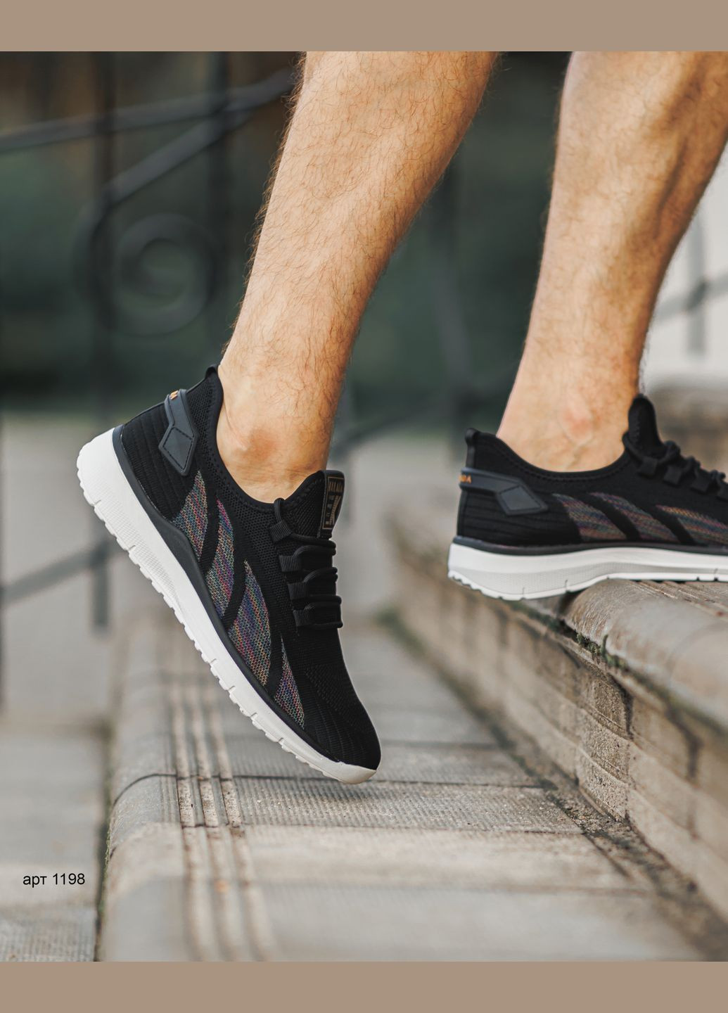 Черные летние мужские кроссовки black Kulada