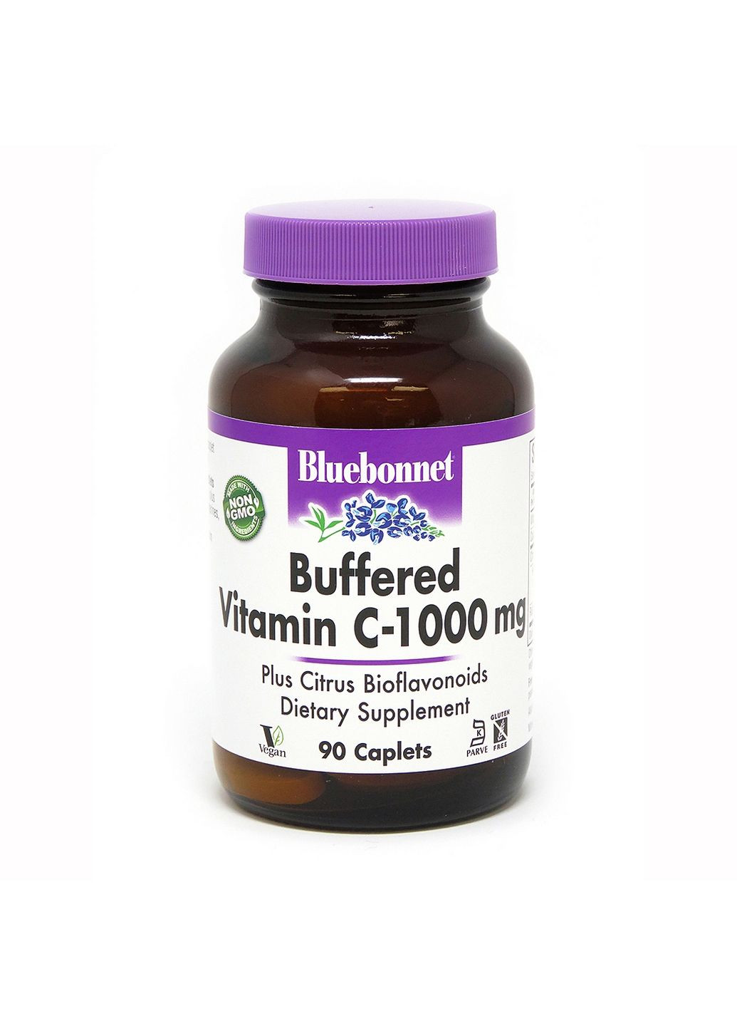 Вітаміни та мінерали Buffered Vitamin C-1000 mg, 90 каплет Bluebonnet Nutrition (293341154)
