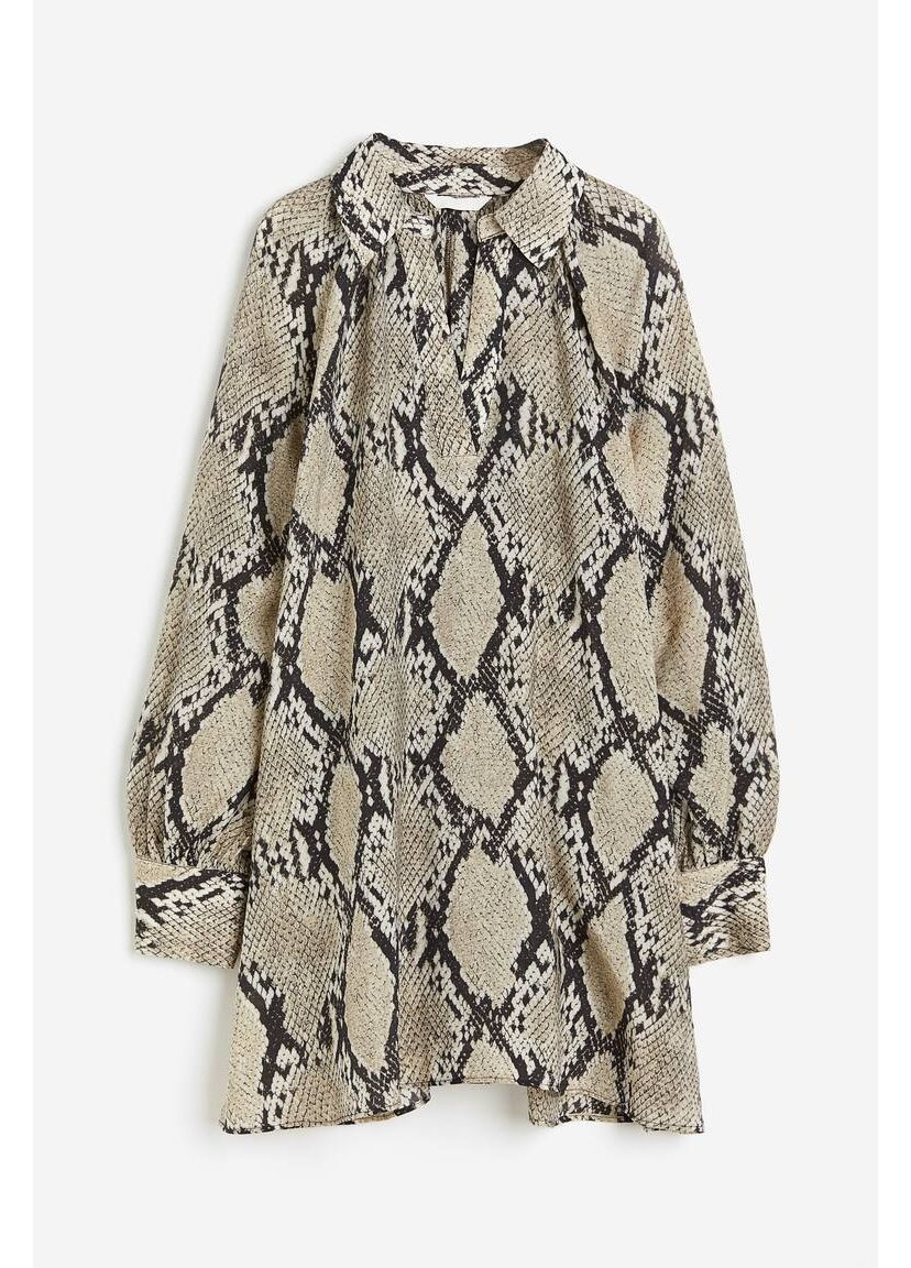 Комбінована кежуал сукня з віскози H&M однотонна