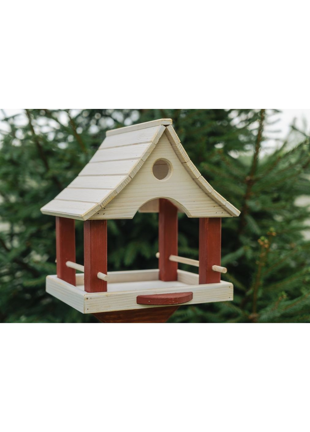 Годівниця для пташок і білок "Сакура біла" на ніжці No Brand (360655637)