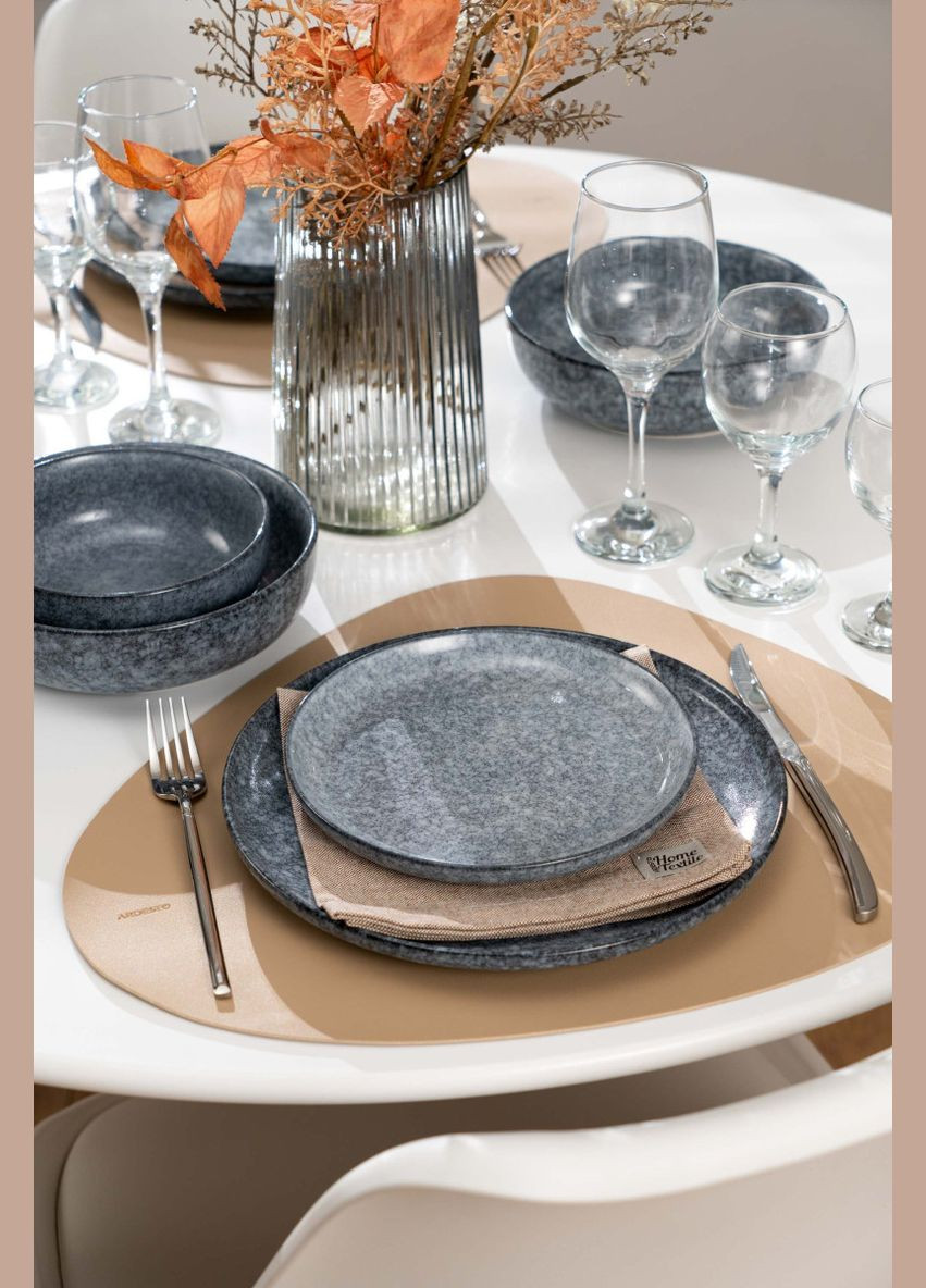 Тарілка супова Loreto AR1020LG 20 см сіра Ardesto (347229319)