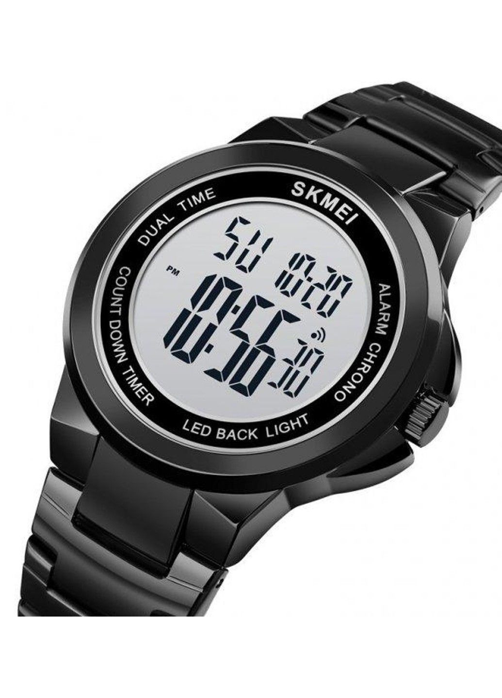Мужские наручные часы 1712 Черный с белым циферблатом Skmei (314484089)