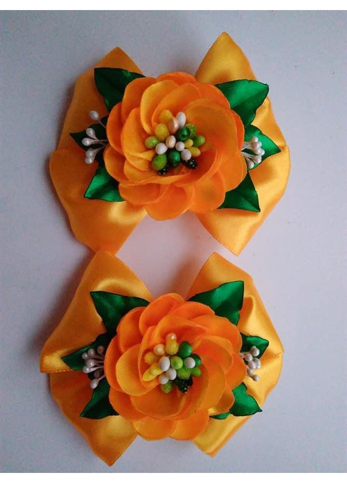 Бантики для волос с цветочками No Brand (368786964)