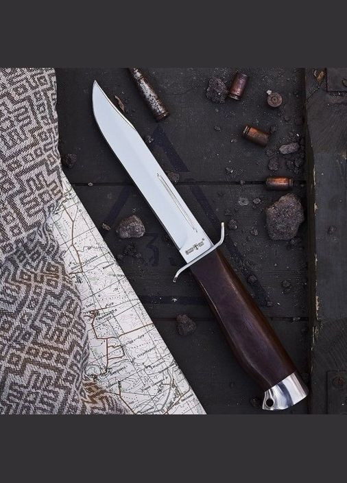 Нож тактический охотничий финка с удлиненным лезвием и деревянной рукоятью 024 ACWP Grand Way (370770675)