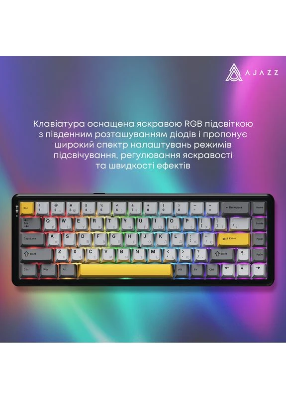 Клавиатура механическая беспроводная AK680 MAX (8+8K) Magnetic Switch RGB Wireless/BT/USB Black Ajazz (377736077)