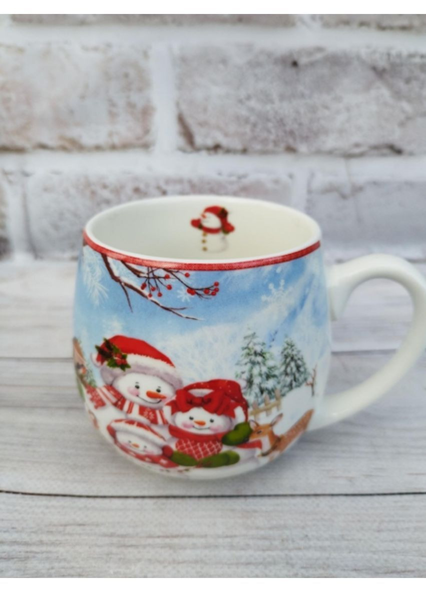 Чашка новогодняя Winter story фарфоровая в подарочной коробке 420 мл R33360 Stenson (365290988)