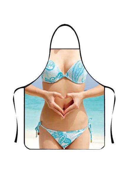 Фартух з приколом дівчина в купальнику 75 на 55 см різнобарвний Jannet Фартух (318683838)