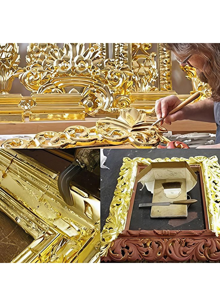 Поталь для декорування Ideal ART Gold набір 25 золотистих листів 14х14 см Worison (360948823)