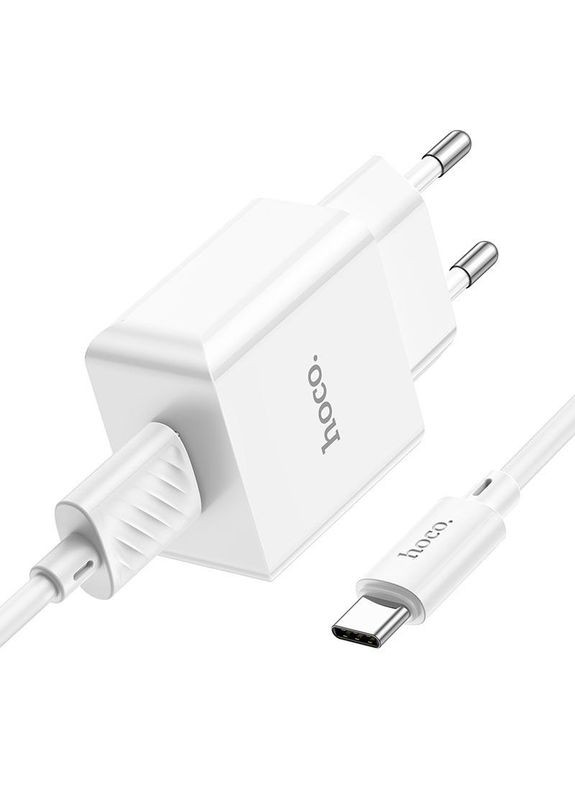 Зарядний пристрій + кабель Type-C Android C106A |1USB, 10.5W/2.1A| Білий Hoco (337351034)