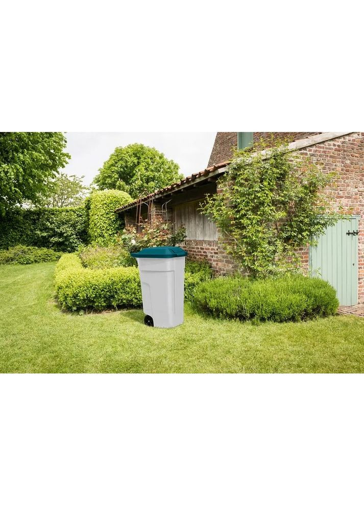 Контейнер для мусора Refuse Bin O/W бежевый/зеленый 110 л 17680 Keter (317301703)