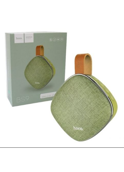 Портативна акустична колонка Bluetooth BS9 Light textile Зелёная No Brand (317202169)
