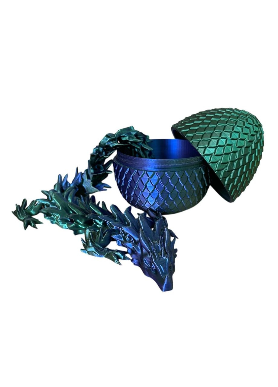 3D антистрес-іграшка "Дракон у яйці"| Сенсорна іграшка для дітей і дорослих синьо-зелена No Brand (366547394)