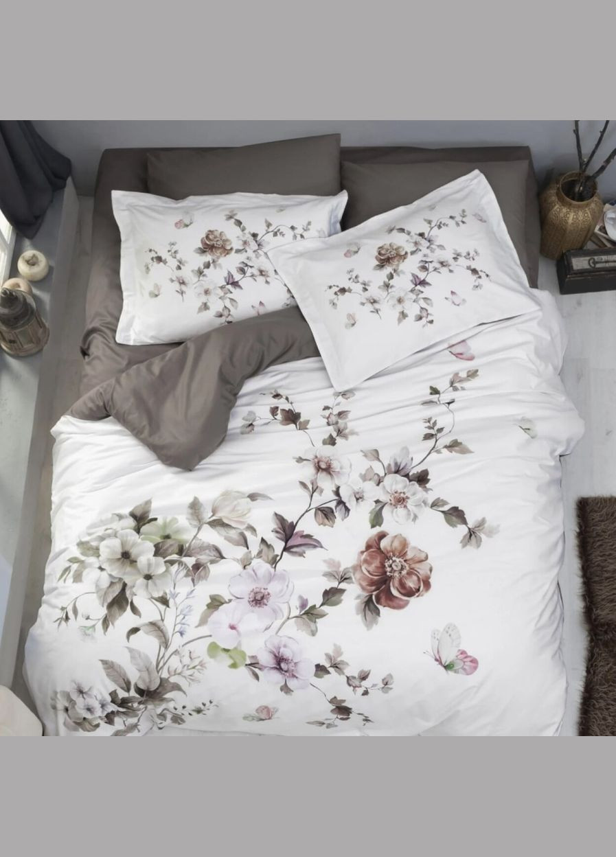 Комплект постільної білизни двоспальний євро Сатин 3D Martina Brown FC3 First Choice (322820141)