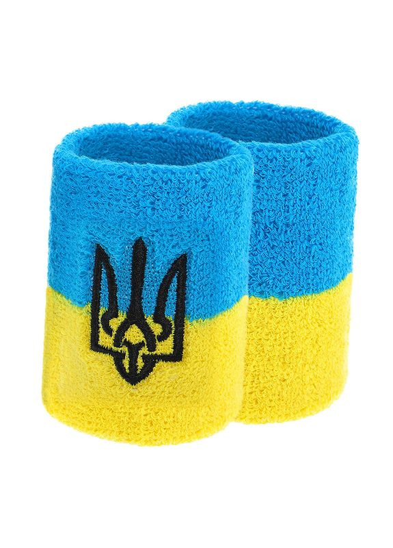 Напульсник махровий спортивний Герб України BC-9280 Жовто-блакитний, (35508021) FDSO (322733686)