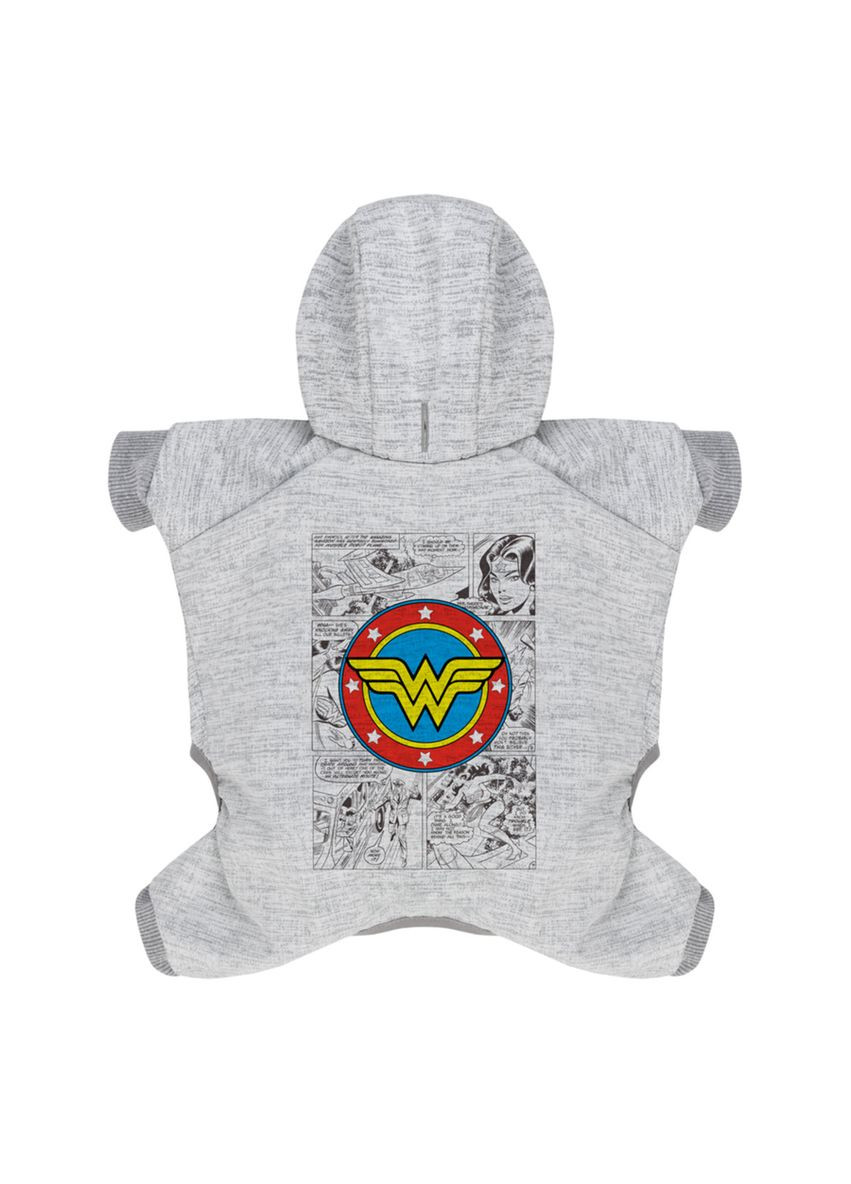 Комбінезон для собак Clothes, малюнок "Диво-жінка комікс", софтшелл, XS22, B 25-29 см, З 16-19 см WAUDOG (356454579)